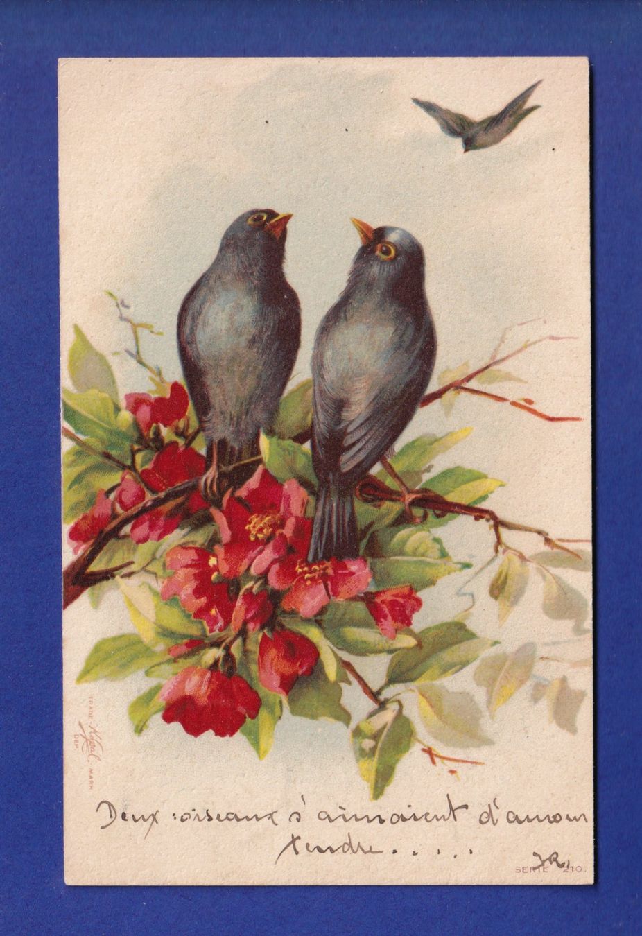 Ansichtskarten: OISEAU - Fleurs – Gebraucht aus Pully von nicecards-shop