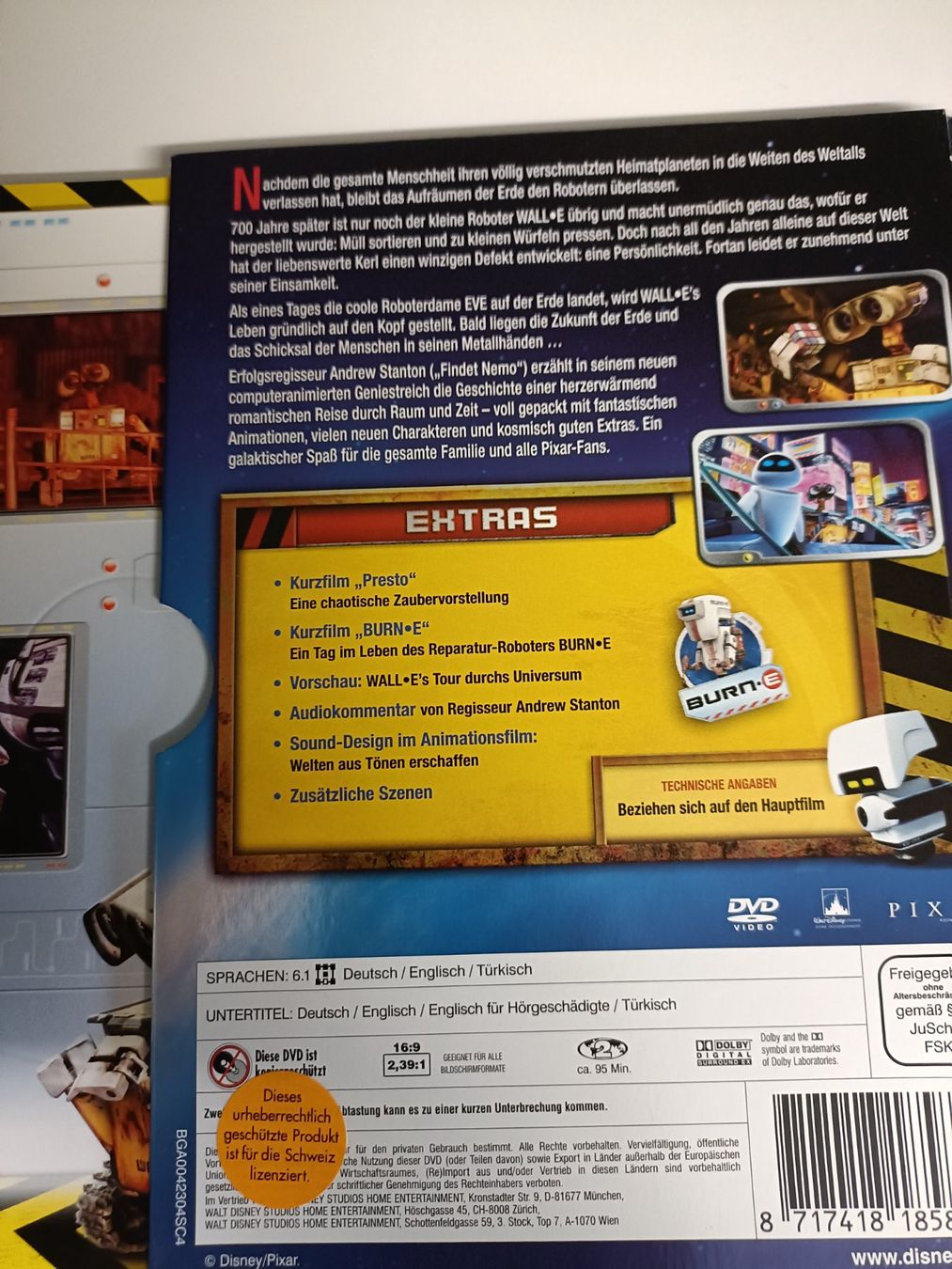 Tutti i DVDs: Wall-E DVD - Disney Pixar Film – Nuovo e nell'imballaggio originale da Köniz venduto da Movieportal007 2