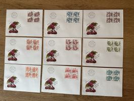 Schweiz - 1977 Volksbräuche FDC 4er Block FDC
