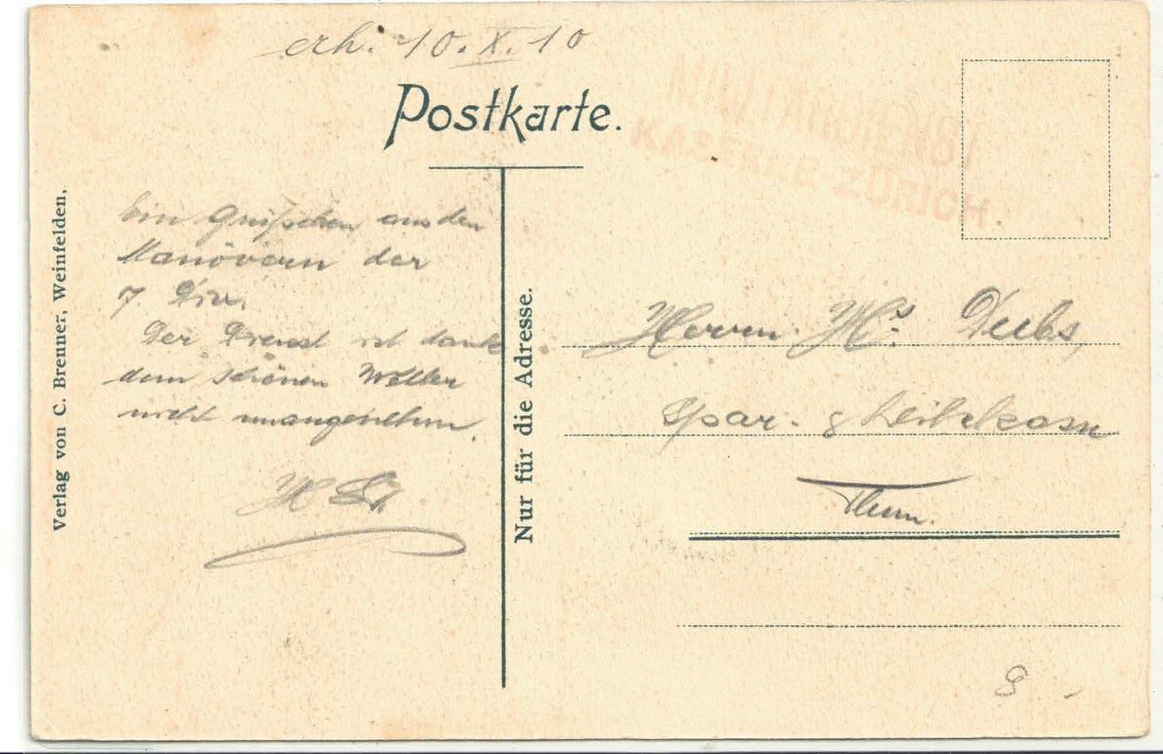 Cartoline postali: Weinfelden - Kath. Kirche – Usato da Ettingen venduto da Kartenplanet 1