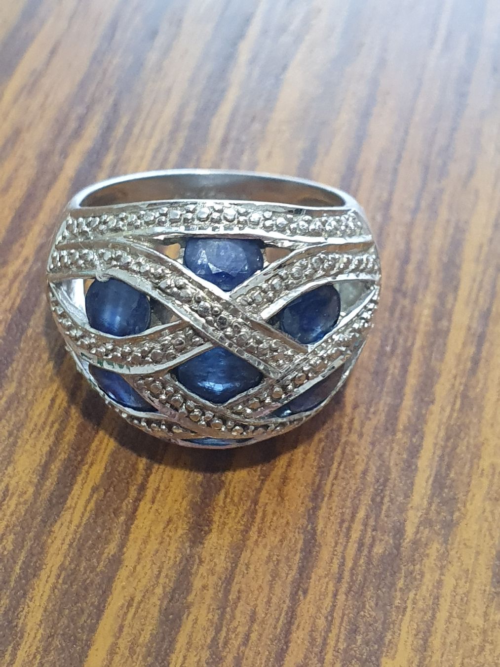 Ringe: Ansprechender Saphir Ring in 925er Silber Montur – Gebraucht aus Wohlen AG von palmsprings 7
