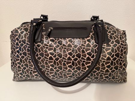 Reisetasche braun mit Giraffenmuster gebraucht guter Zustand