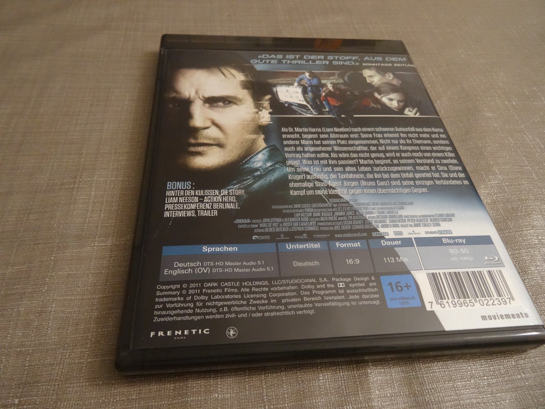 Tutti i DVDs: Unknown Identity mit Liam Neeson - Blu-Ray – Usato da Olten venduto da Disc-Verkauf 2