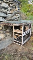 Kleintierstall aus Holz mit Freigehege - Gebraucht
