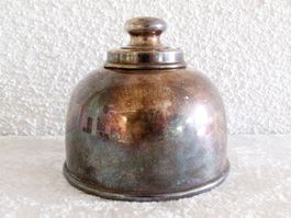 CLOCHE DE SERVICE Tischglocke Speisehaube versilbert antik