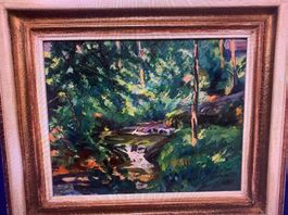 W. METZ (Europa 20. Jh.) Bachlauf im Wald, 1940er