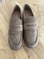 Loafer Damenschuhe Wildlederoptik beige neuwertig