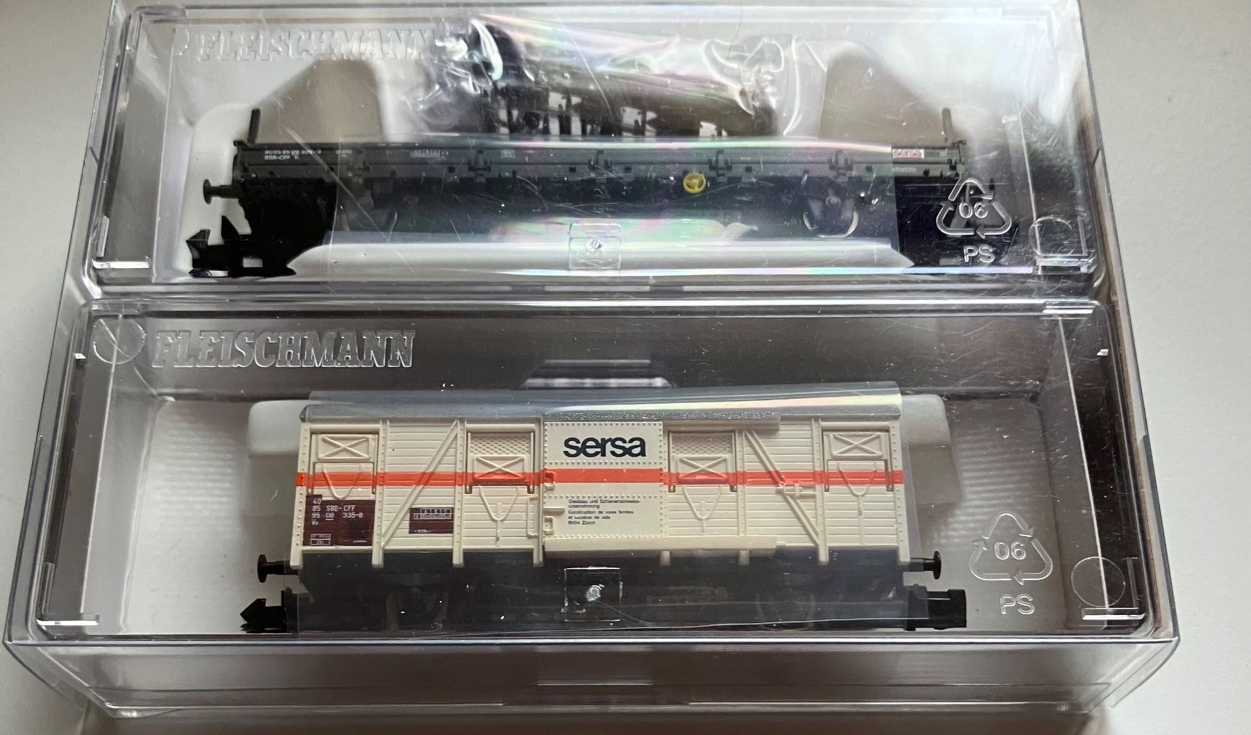 Fleischmann Modellini di ferrovie: Fleischmann 6660042 SBB 2-tlg. Set: Bauzug, SERSA – Nuovo e nell'imballaggio originale da Dompierre VD venduto da immorentes 1
