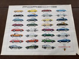Original Porsche Poster / Plakat - 50 Jahre Jubiläum