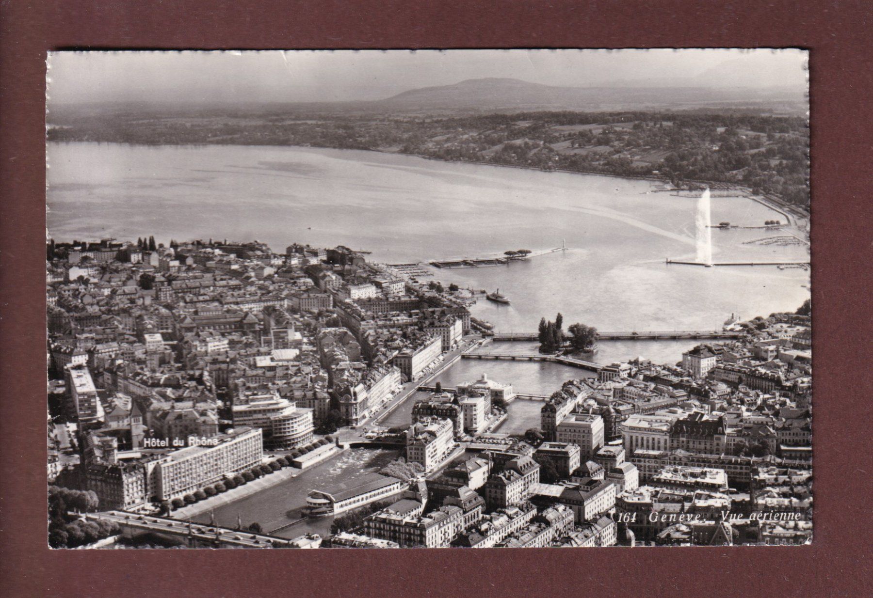 Cartoline postali: GENEVE - Vue aérienne - 1959 – Usato da Pully venduto da nicecards