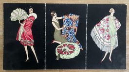 Werbeflyer Mode Art Deco / Dépliant publicitaire Mode 1925