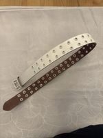 ALLSAINTS Ledergürtel weiss mit Ösen Grösse L neuwertig