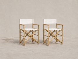Klappbarer Regiestuhl aus Bambus – Boho Premium
