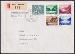 1956, FDC mit B76-B80: BERN nach OLTEN, Kat: 75.-