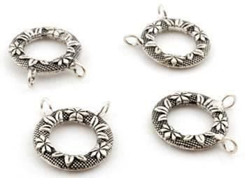 Perlen (unechte): Element Ring Zwischenteil   27x25mm – Neu (gemäss Beschreibung) aus Alpnachstad von perlengaby