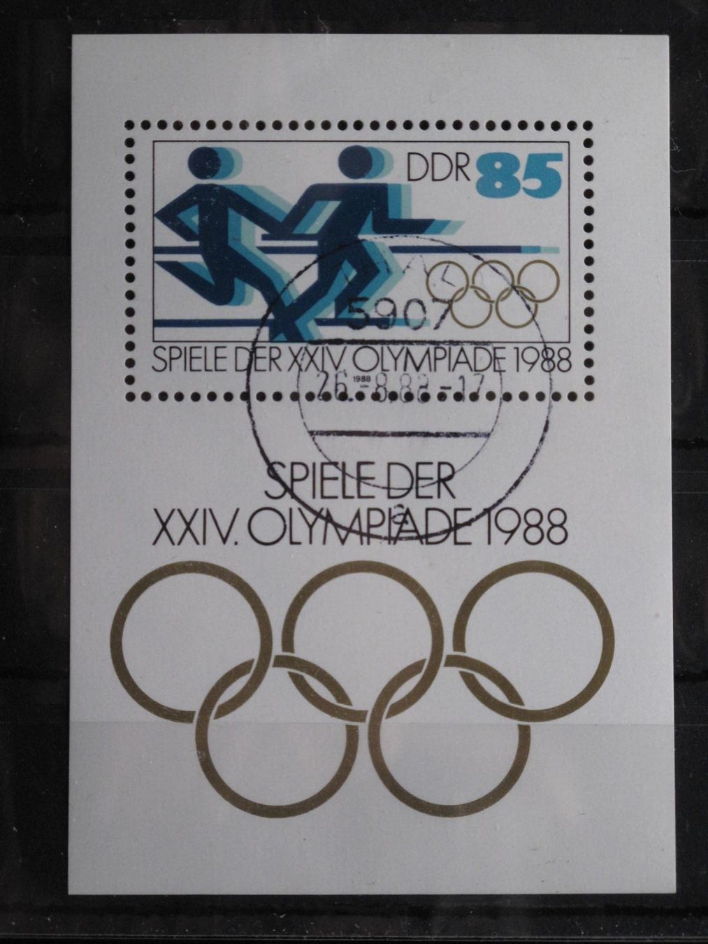Tutti i francobolli: DDR 1988 Olympiade Staffel Block 94 gest. – Usato da Wil SG venduto da fva01