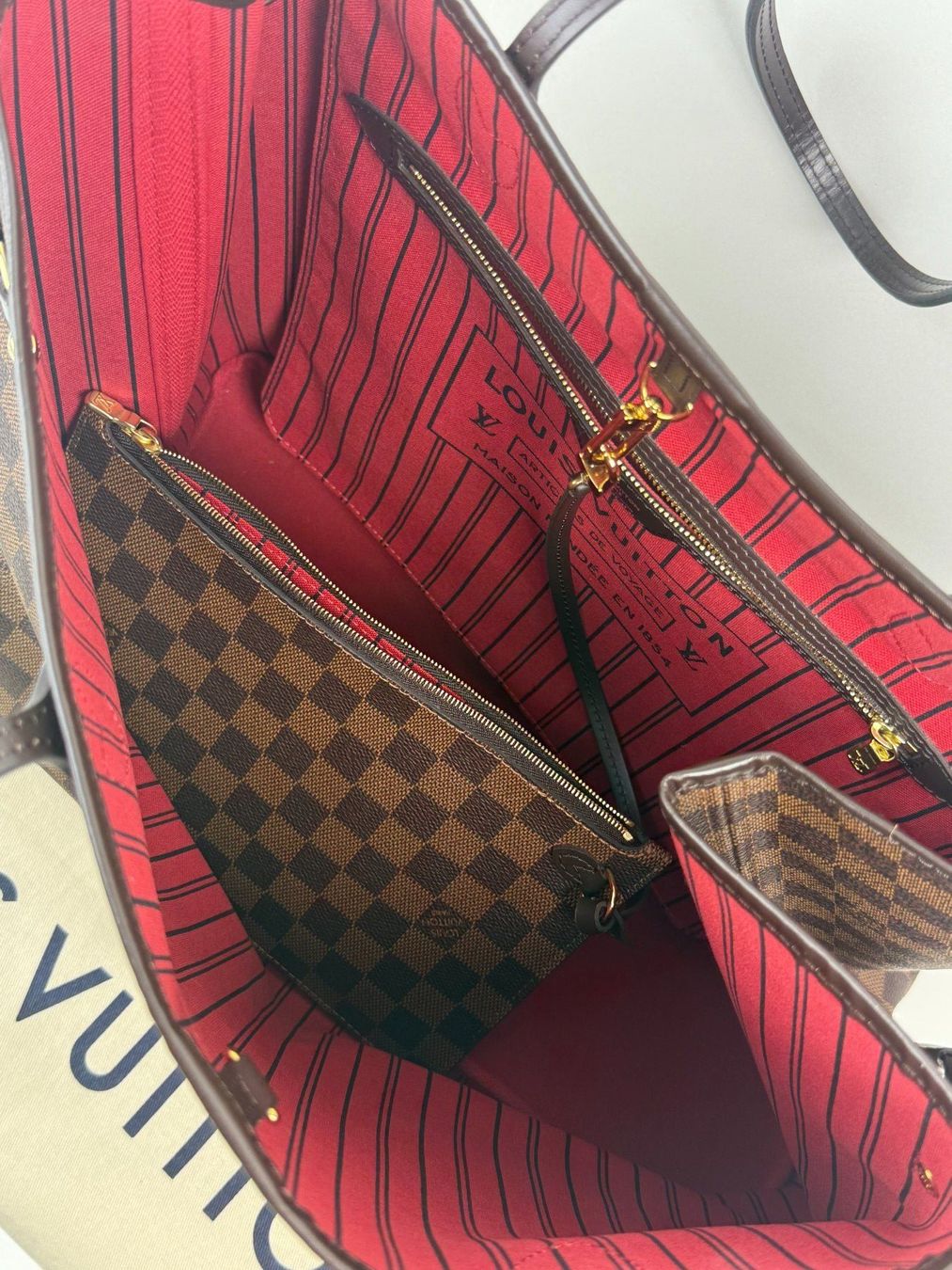 Louis Vuitton Borse da donna: Louis Vuitton Neverfull GM Damier Ebene Canvas Shopper – Usato da Sursee venduto da Justmibu 4