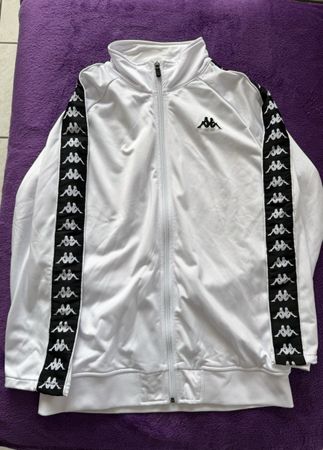 Veste Kappa homme blanc taille L logo sur manches