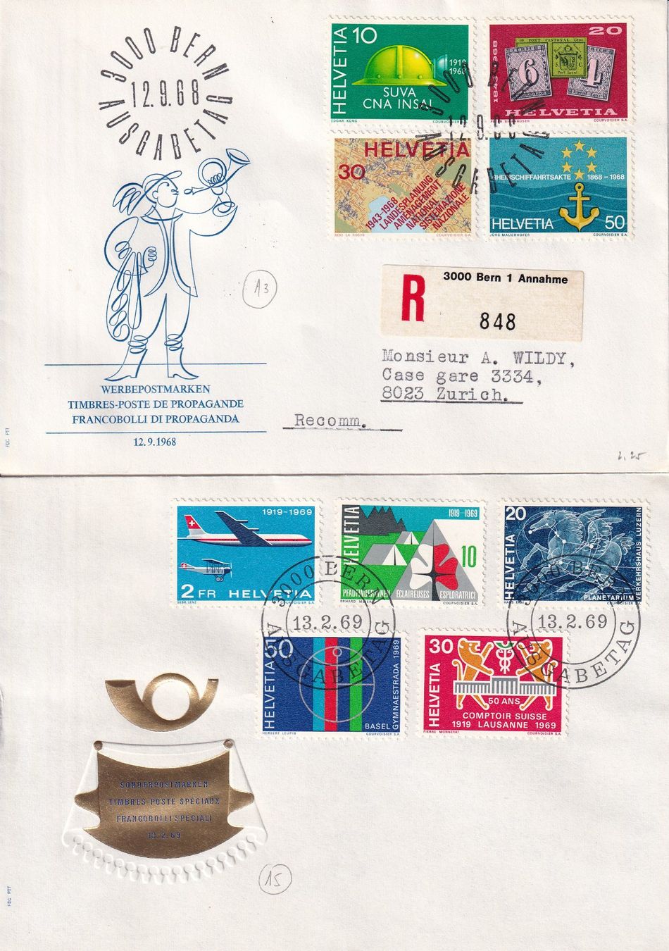 Tutti i francobolli: Lot 8 Briefe FDC 1968 - 1971 – Usato da Rossa venduto da becky05