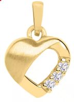 Herzanhänger Damen & Mädchen Gold 333 (8 Karat) mit kette s9