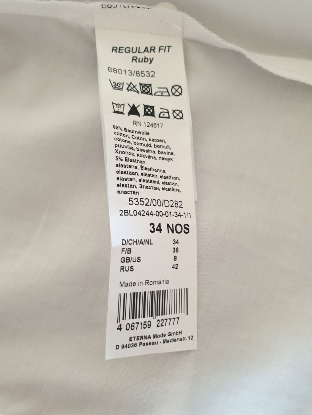 Eterna Camicette: Weisse Eterna Bluse Grösse 34 / xs – Usato da Weggis venduto da sil88 4
