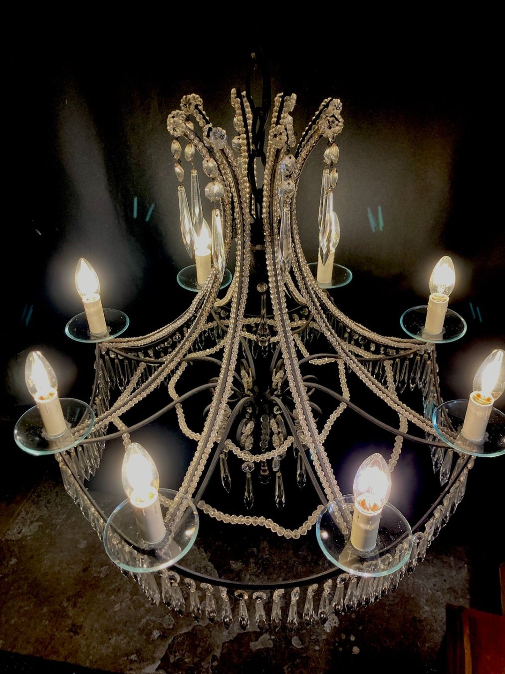 Lampadari & plafoniere: Fantastischer antiker Kronleuchter, Kristallleuchter – Usato da Rumlikon venduto da Ambiente_Brocante 5