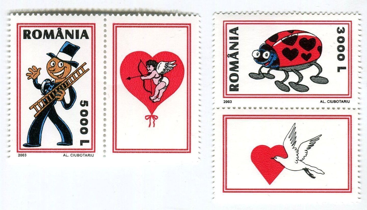 Alle Briefmarken: Briefmarken "Valentinstag". Rumänien. – Neu und originalverpackt aus Basel von Butsch5