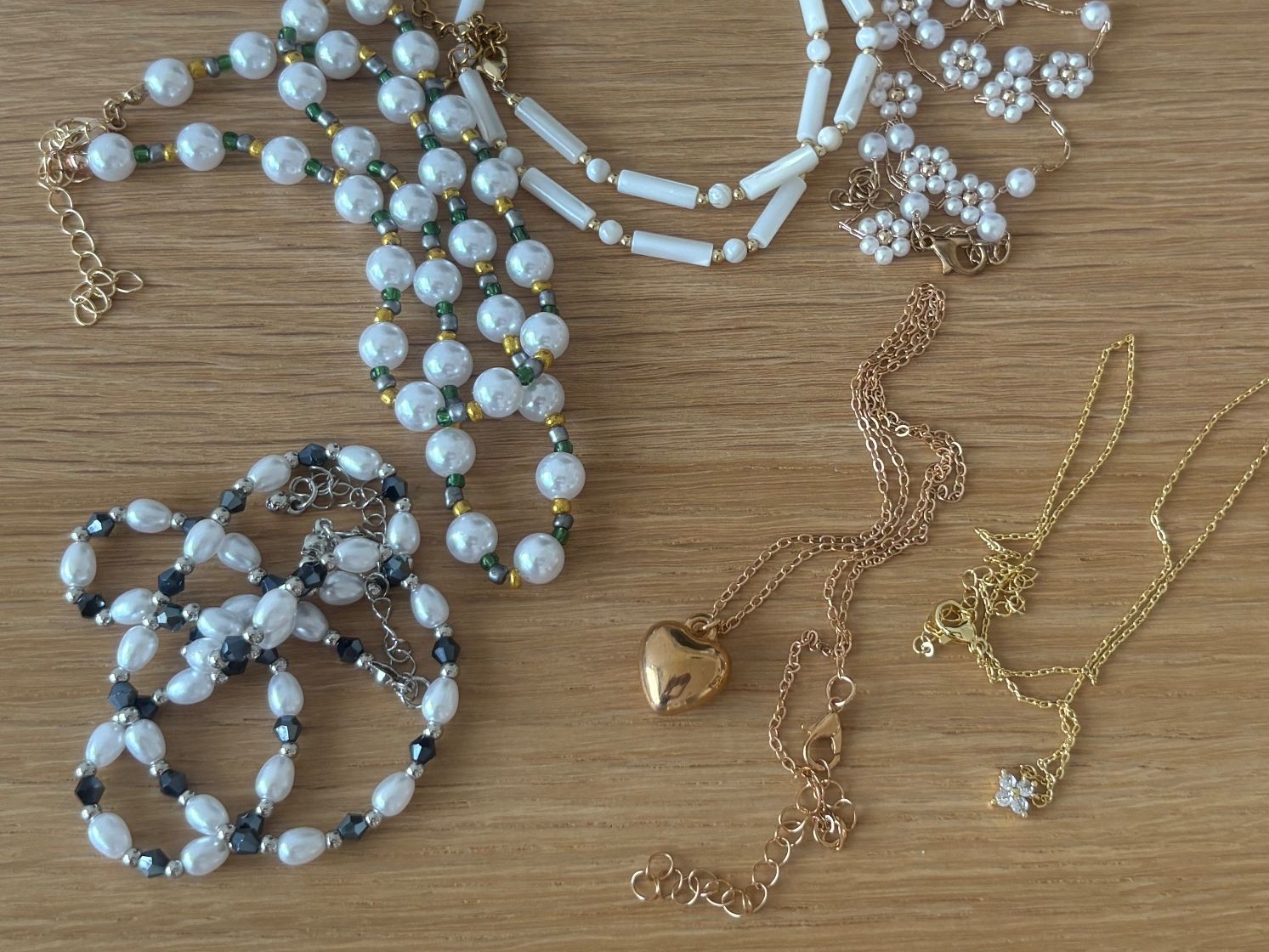 Ohrringe & -stecker: Luxus Elegante Set Kette Farbe:Gold Kunstperlen – Neu (gemäss Beschreibung) aus Biel-Bienne von Roserosse13 2