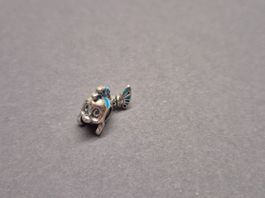 Silber Charm Fisch Fabius +Garantie