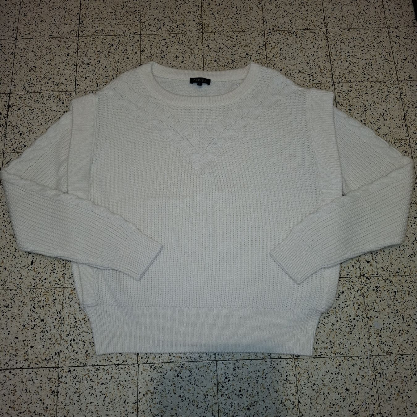 Caroll Pullover & Sweatshirts: Pull Caroll Blanc Crème en Laine - Taille L (40) – Gebraucht aus Le Locle von QUALI-PRIX