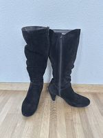 Schwarze Veloursleder-Stiefel Tamaris - Grösse 41