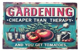 GARDENING - cheaper than therapy - Holzschild  (neu/OVP)