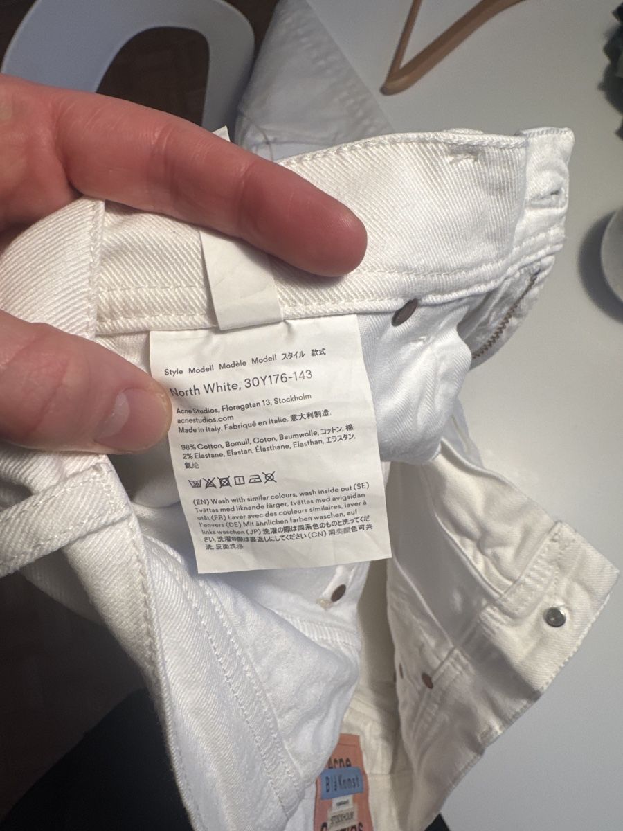 Acne Studios Jeans: Acne Studios North White Jeans, Size 30 - Summer Style! – Usato da pully venduto da xeti23 3