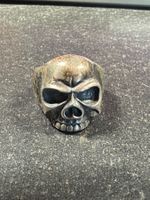 Ring Skull Silber Biker Harley Metall Punk Vintage