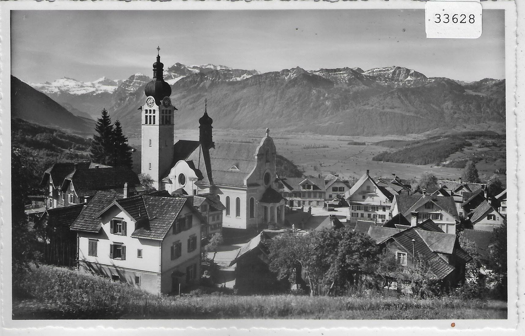 Ansichtskarten: Rieden SG - Dorfpartie mit Kirche – Gebraucht aus Ettingen von Kartenplanet