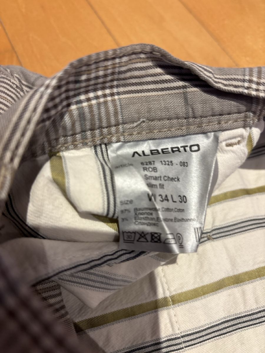 Pantaloni: Alberto Herren Hose, Gr. 34, Karomuster! – Usato da Embrach venduto da Dmoney 2