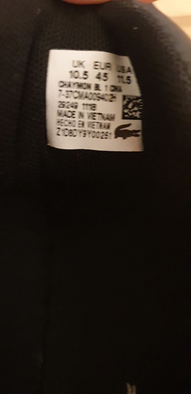 Lacoste Scarpe da uomo: Schwarze Lacoste Schuhe Grösse 45 – Usato da Richterswil venduto da Bardock0124 1