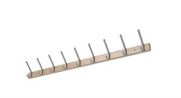 %neue Wandgarderobe, Alu/Buche, 1300 mm breit