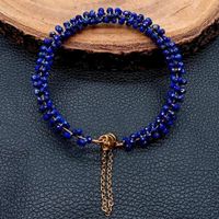 Toller Lapislazuli Armband Perle 20 cm Bracelet Lapis-lazuli