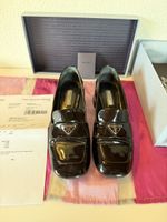 Original Prada Lackleder Loafers, Schwarz, Grösse 38.5