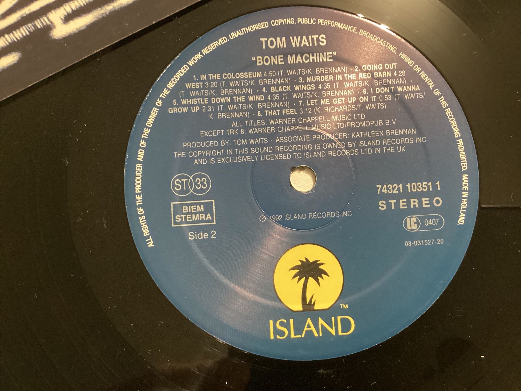 Vinyles: Tom Waits LP - Bone Machine – D'occasion à Gutenswil par Hamzian 3