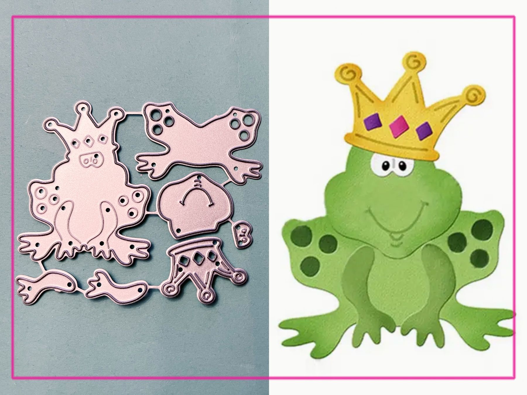 Sciablone: Frosch / Froschkönig  - Stanzschablone – Nuovo e nell'imballaggio originale da Frenkendorf venduto da jazzplatten