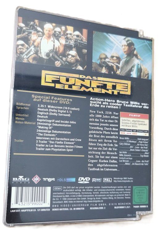 Tutti i DVDs: Das fünfte Element (DVD, Deluxe Widescreen Edition) – Usato da Wilen b. Wollerau venduto da morethanmusic 1