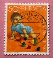 Nr.J 304 Kriechendes Kind Pro Juventute GESTEMPELT 1987  
