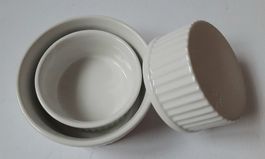 3 kleinere Auflauf-Formen - Keramik Schalen - Made in France