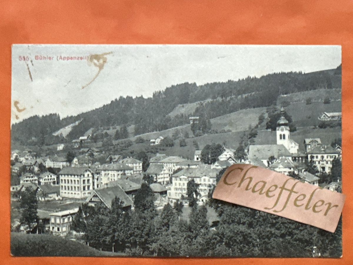 Cartoline postali: Ansichtskarte 1922  Bühler (Appenzell)  – Usato da Zürich venduto da Chaeffeler