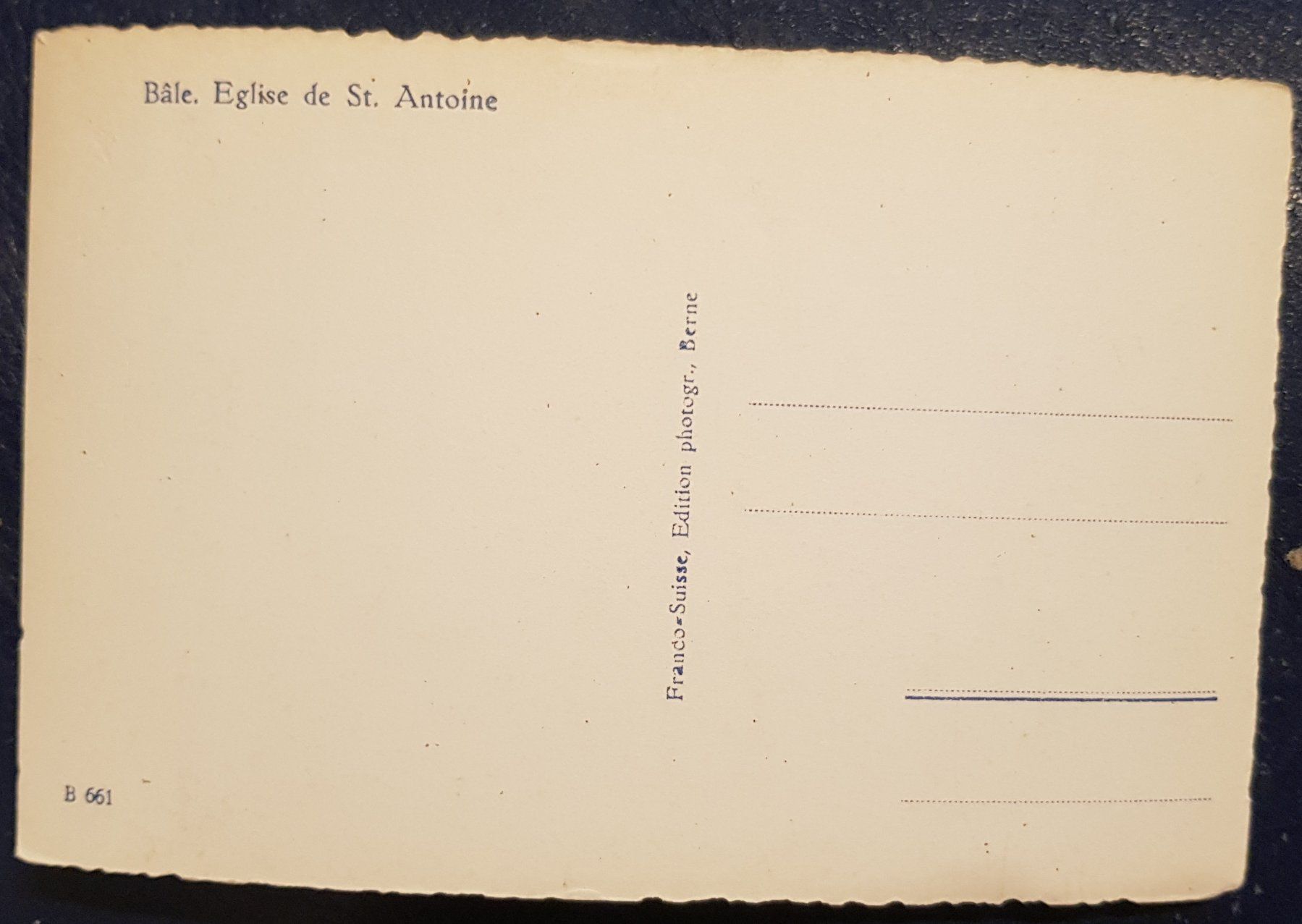 Cartoline postali: Rar. Basel. St. Antoniuskirche mit Pfarrhaus – Nuovo (secondo la descrizione) da Melchnau venduto da Fishel 1