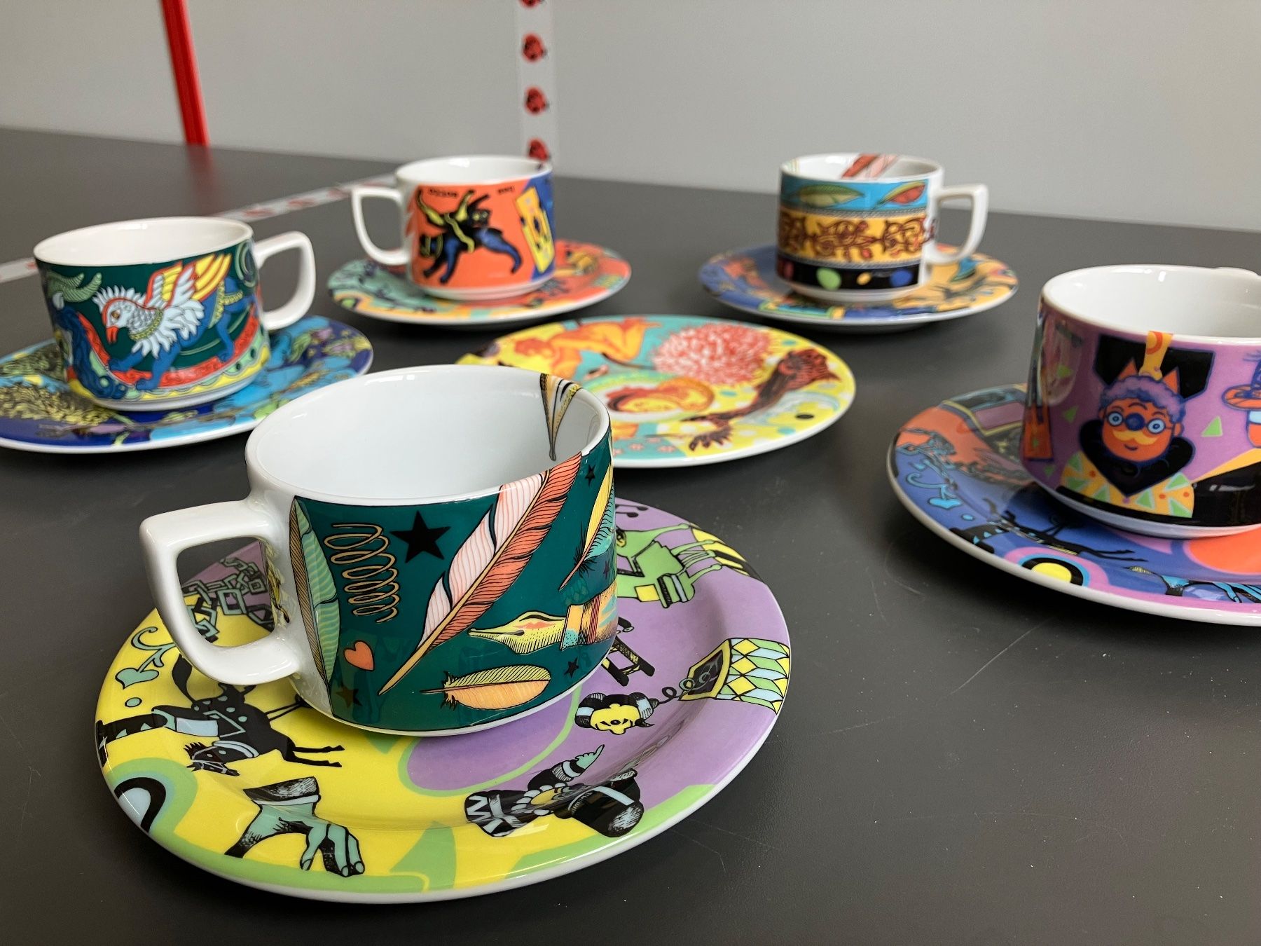 Bopla Tazze: Bopla Kaffee Tassen mit Unterteller – Usato da Aarburg venduto da Wendepunkt_Fundgrube 1