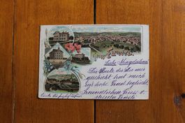 Litho-AK Gruss aus Flawil, rarer Post-O HÄGGENSCHWIL