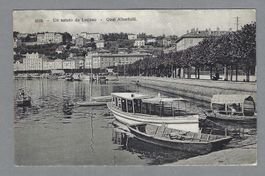 1913, LUGANO, QUAI ALBERTOLLI CON BARCHE